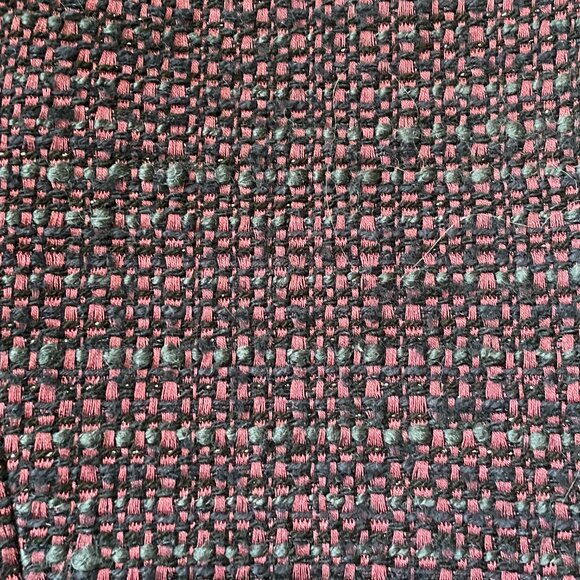 Hugo Boss Women's Burgundy Red and Navy Tweed Jacket-Size 6 - Picture 13 of 15